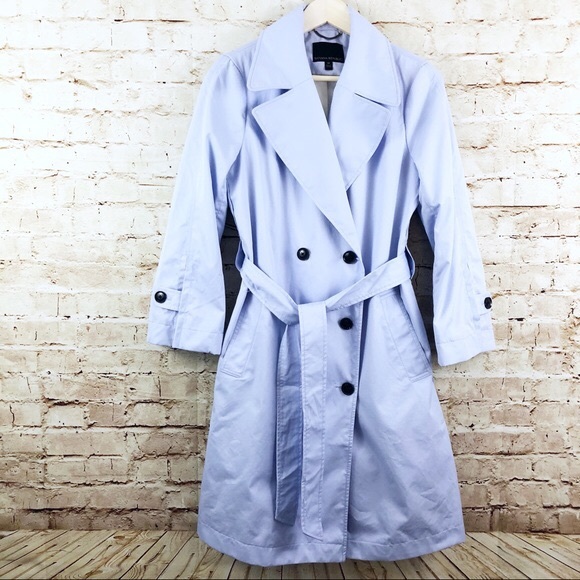 Banana Republic Periwinkle Blue Midi Trench Coat - Picture 4 of 14